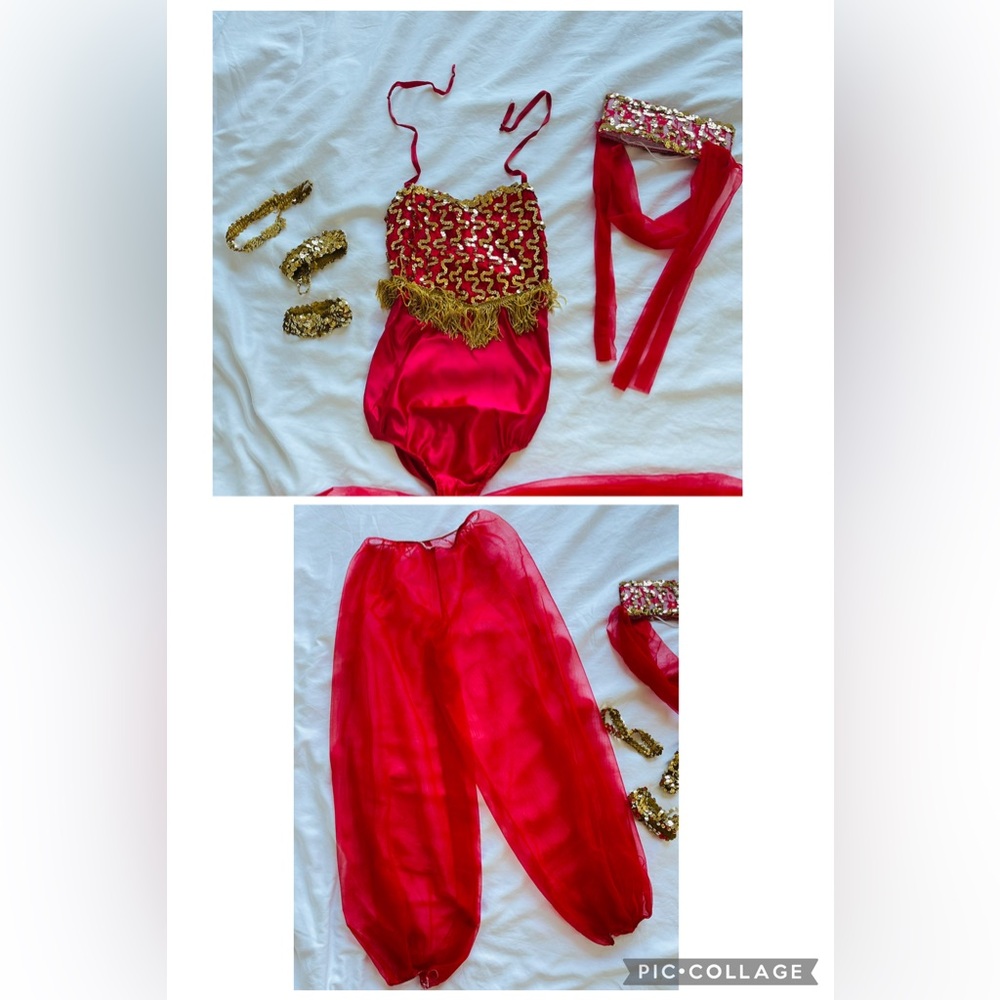 Vintage Red Genie Costume
